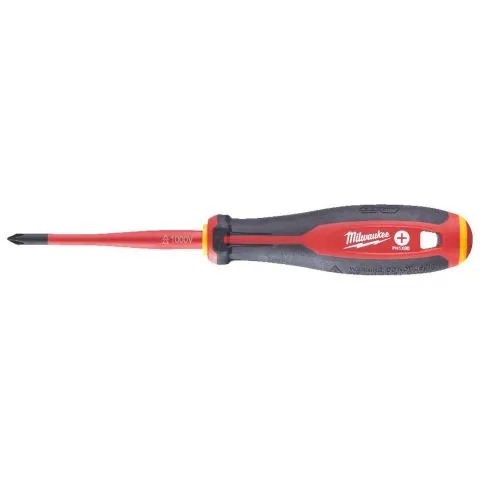 Tri-Lobe VDE Milwaukee Skruvmejsel 3-sidigt antirullhandtag PH1 x 80 mm Rabatt